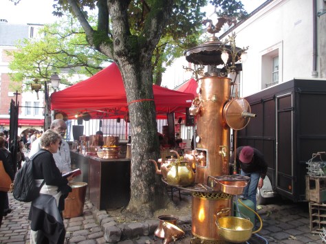Hot spiced wine and hot chocolate booth